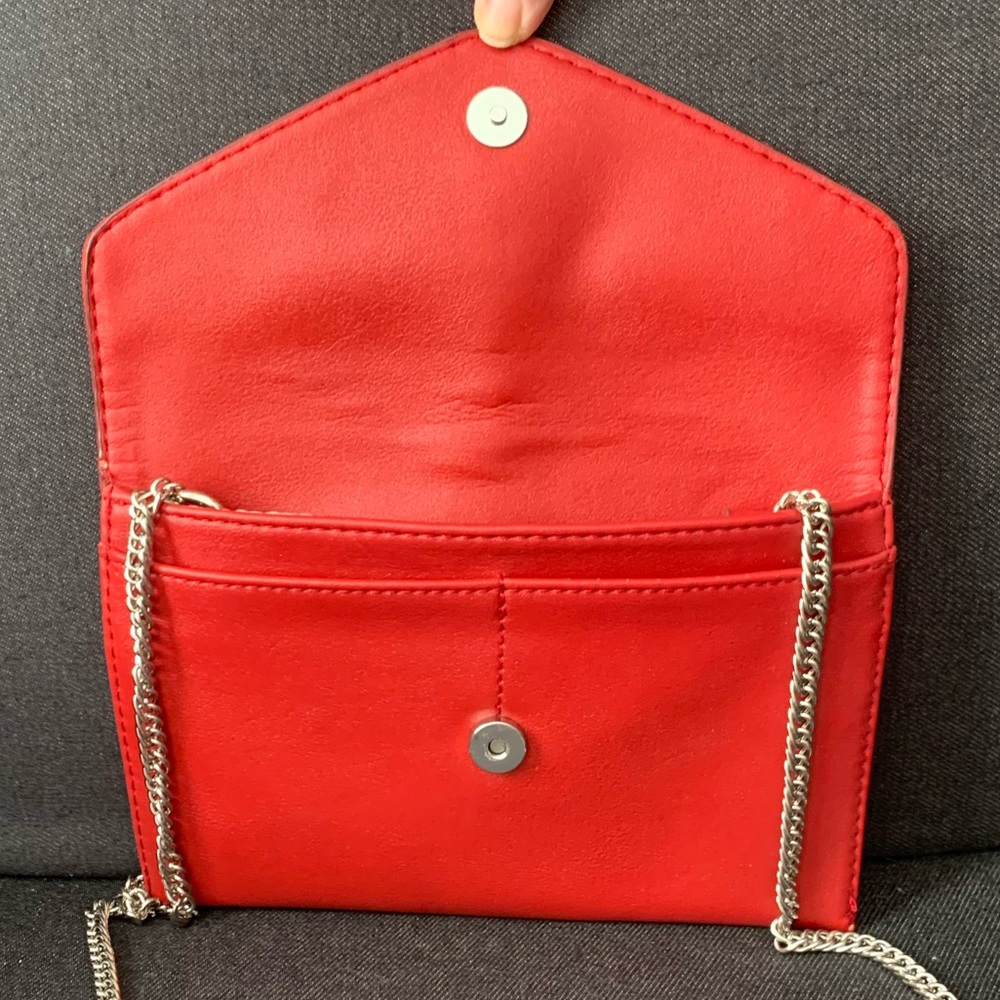 Danielle Nicole Red Studded Convertible Wallet Crossbody Bag - Picture 7 of 8